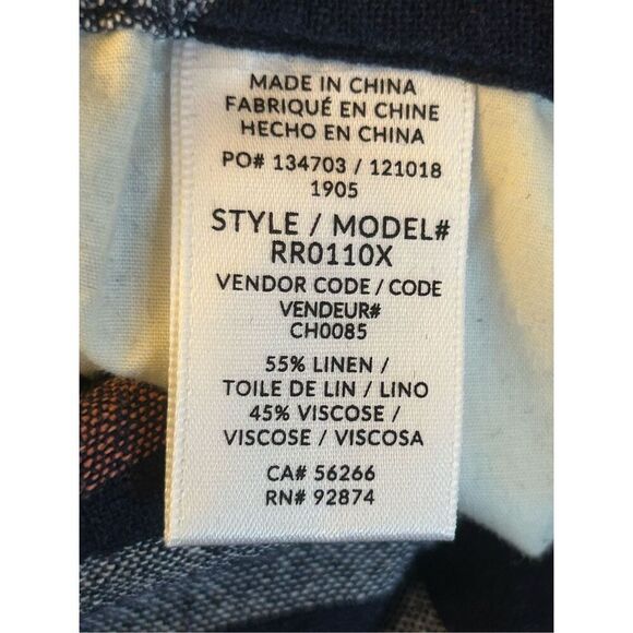 NWT Splendid Linen Blend Wide-leg Jumpsuit Sz M Striped sleeveless stretch waist - Picture 13 of 13